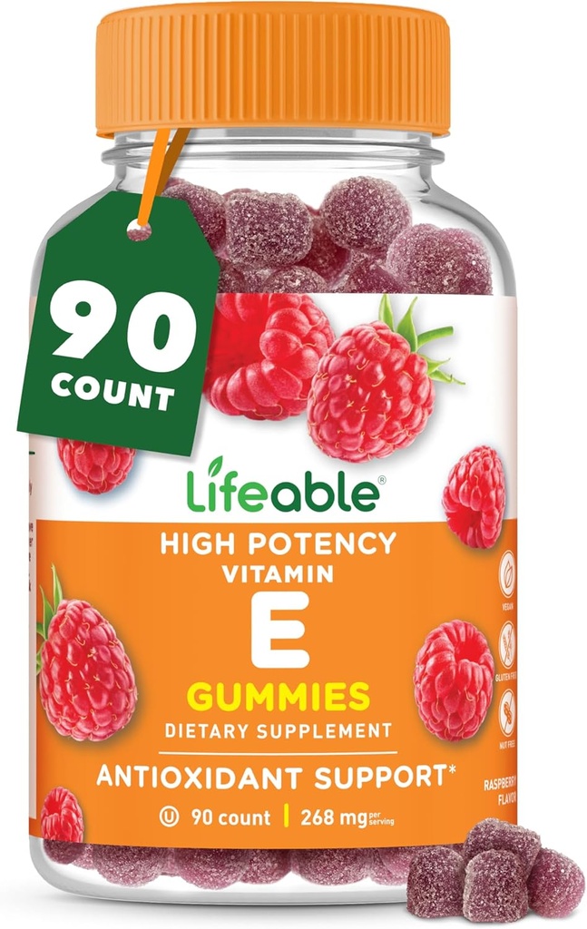 Elinkelpoinen E-vitamiini Gummies ... 268mg... .............................................................................................................................................................................................................................................