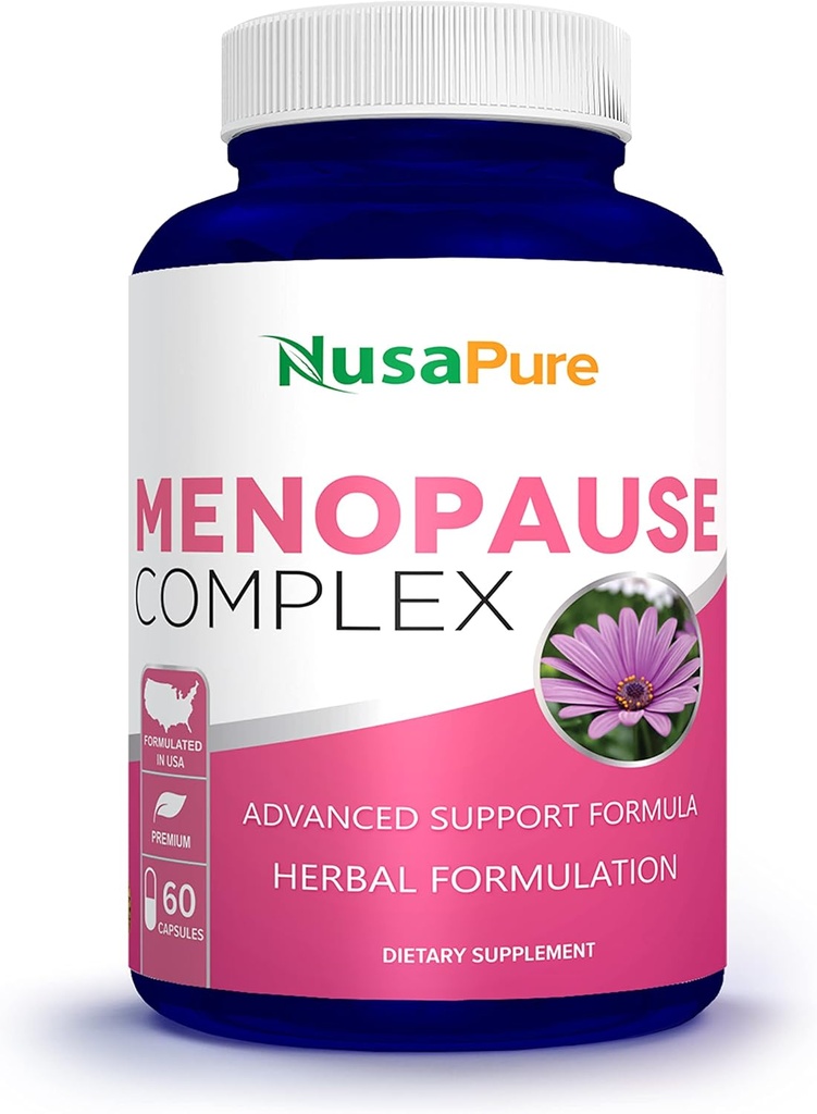 NusaPure Menopause Complex: Musta Cohosh ja kasviperäisiä ainesosia - 60 kapselia