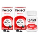 Feosol Original Iron Supplement Tablets, non-heme 325 mg Ferrous Sulfaatti (65 mg Elementaalirauta) per pilleri, 1 per päivä, 4 kuukauden Supply, for Energy and Immune System Support (120 ct Pack of 2)
