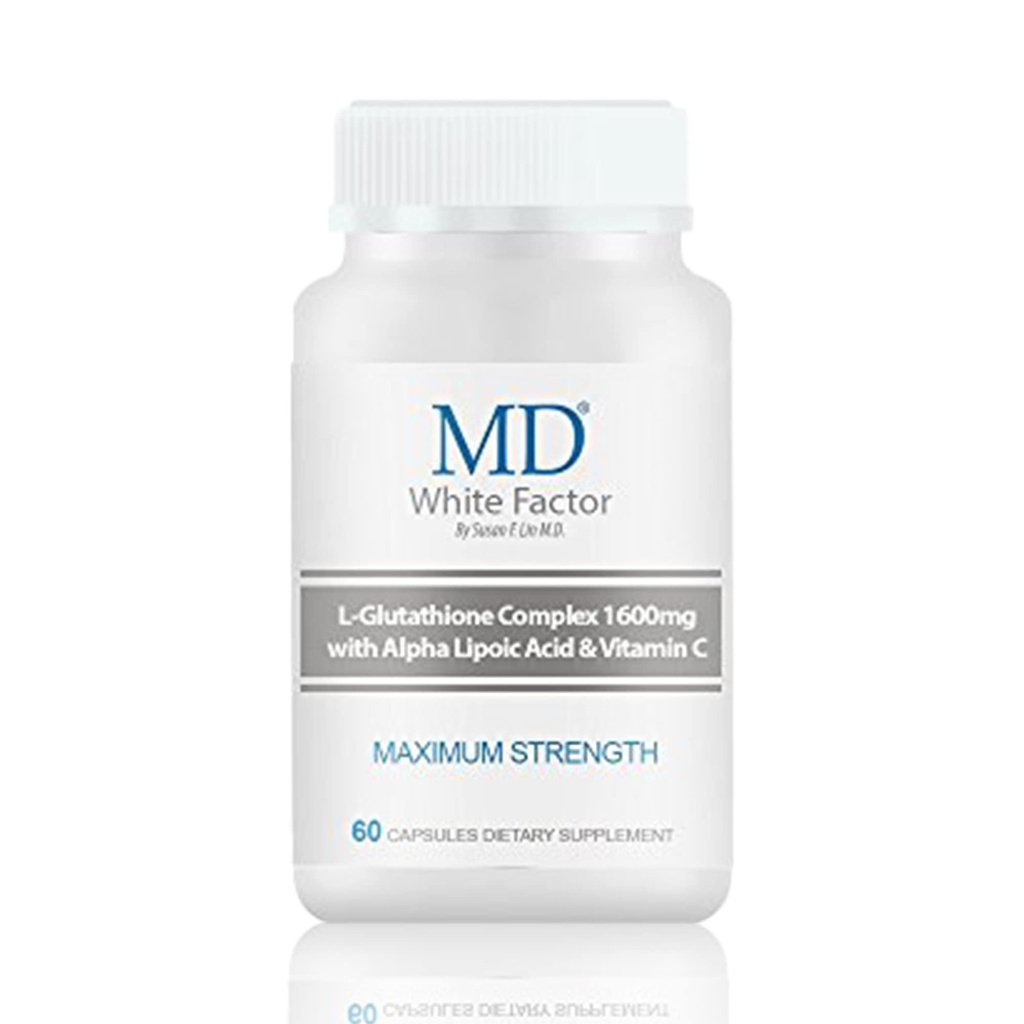 MD White Factor - Glutationi Supplement kanssa tehokkaita antioksidantteja, C-vitamiinia ja lipoiinihappoa ... (60 kapselia)