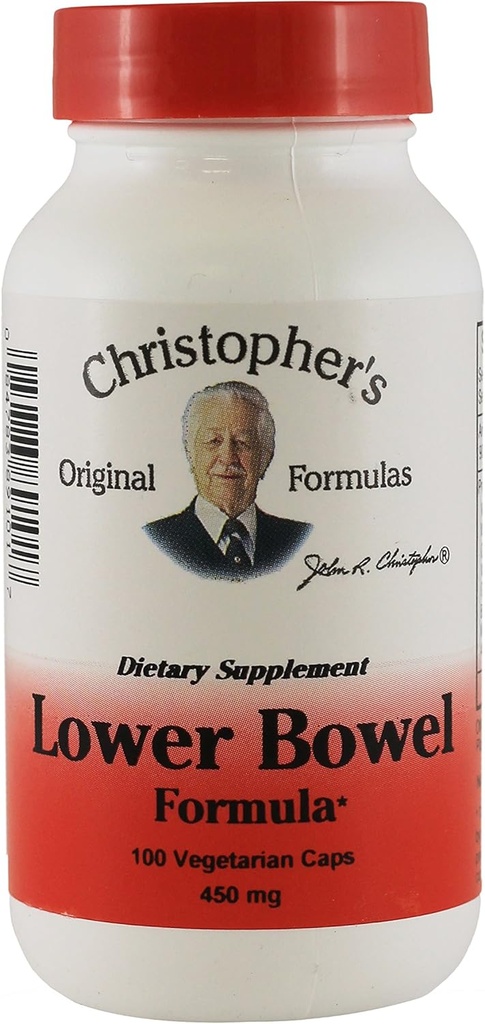 Dr Christopher's Lower Bowel Formula kasvissyöjä 100 kapselia 450 mg (pakkaus 2)