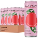 Gloss Leaf Collagen Iced Tee (Zero-sokeri, persikka): Brewed Black Tea Collagen Peptides Protein & Vitamiini C, Beauty & Anti-Aging, 12 Fl Oz, 12 pakkaus