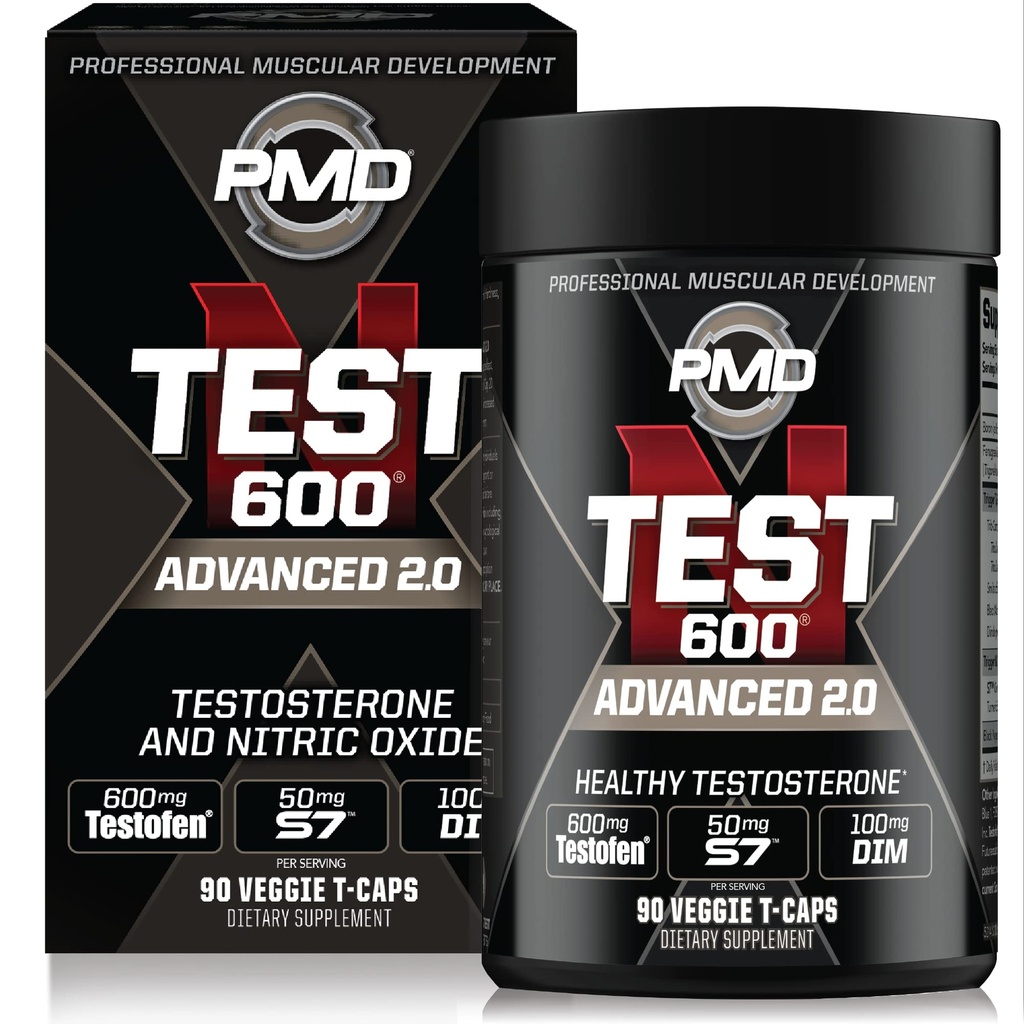 PMD Sports N-Test 600 Advanced Typpioksidi Booster miesten - kliinisesti tutkittu Testofen - Lean Muscle and Strength Gains kanssa Estrogeenisuppressio (90 kasvis - Caps)
