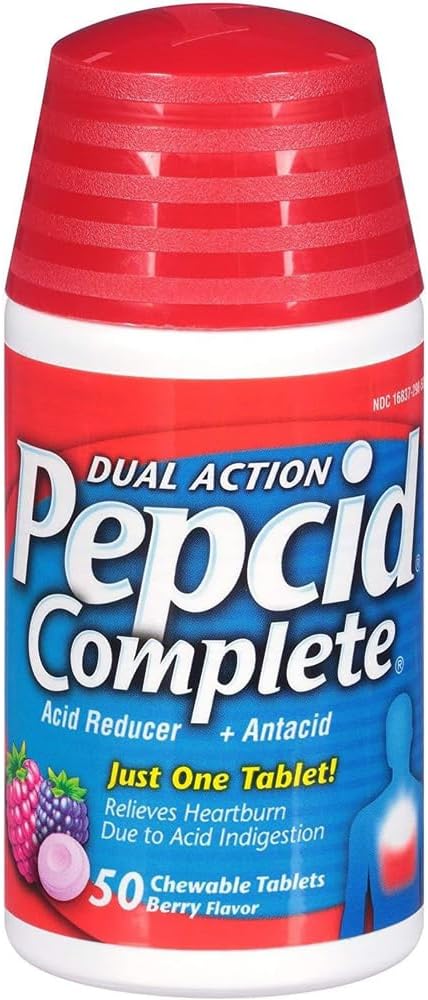 Pepcid Complete Berry Flavor - 100 purutablettia (50ct x2 pulloa)