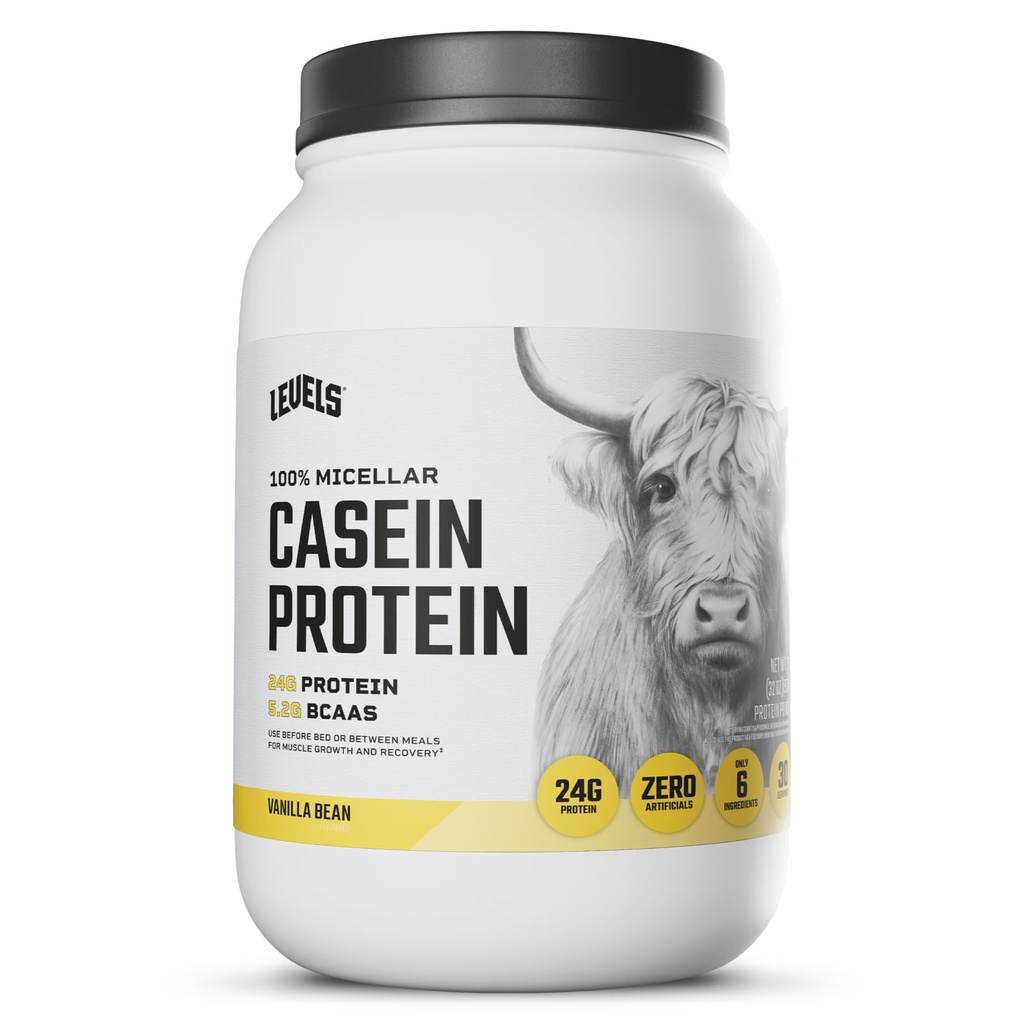Tasot 100% Micellar Casein Protein, Hormoniton, Vanilla Bean, 2LB