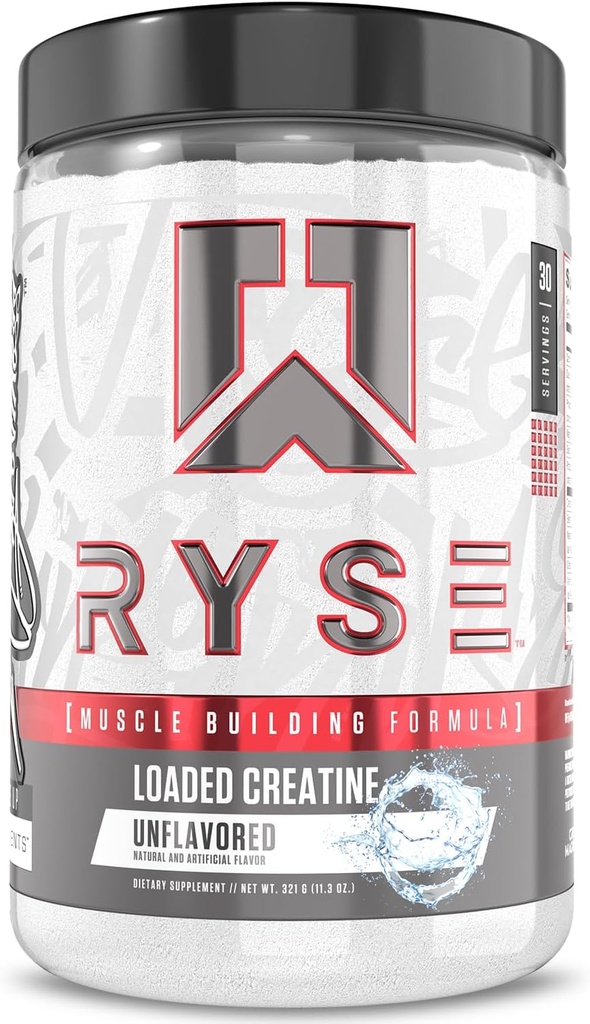 RYSE Ladattu Creatiini miesten & naisten - makuamaton - Lihas Building Formula 3 muotoja Electrolyyttejä, Betaine Vedetön ja Peak ATP - vahvuus, Teho & Kestävyys Tuki - 30 Tarjoilut