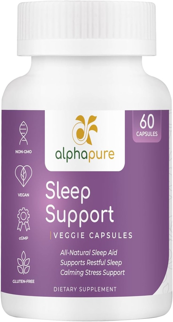 Sleep Supplement Melatonin, Ashwagandha, L-Theanine & Yrds - 60 kapselia