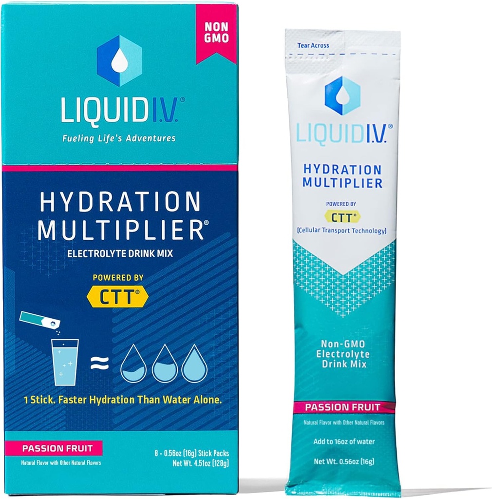 Nestemäinen IV Hydraation Kertoiminen Drink Mix - Passion Fruit (8 Stick Packs)