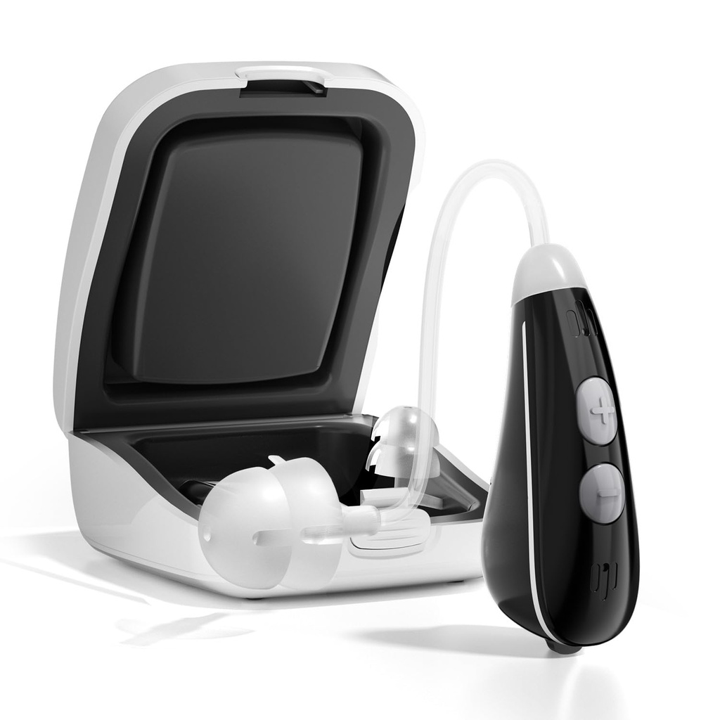 Ceretone kuulolaitteet senioreille - Nexus OTC kuulolaitteet Superior Sound, Discreet & Light, Great Lahja, Musta