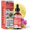 Collagen Mojo - Liquid Collagen for Women & Men, Collagen Peptides with Sea Moss, Burdock Root & Brack - Hiukset, iho, kynnet, Joint Support, Painonhallinta, Korkea Imeytyminen - 100 000 mcg, 2 Oz