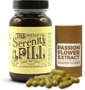 Serenity Pill 60 Caps - Organic Mood Pills & Anti Stress Supplement w / Ashwagandha Root Extract, Passion Flower Extract, Nutmeg & Green Tea Extract - Naturlig Passion Flower Supplement för Stress