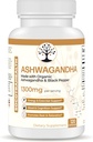 Ashwagandha Black Pepper for Enhanced Imeytyminen - Certified Organic, Ei-GMO, Gluteeniton - Tukee mielialaa ja energiaa, tukee lepoa ja rentoutumista - 120 Vegaani kapselit