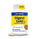 Enzymedica Digest Gold + ATPro, Maximum Strength Enzyme Formula, Estää turvotusta ja kaasua, 14 avainentsyymiä mukaan lukien amylaasi, proteaasi, lipaasi ja laktaasi, 21 kapselia (FFP)