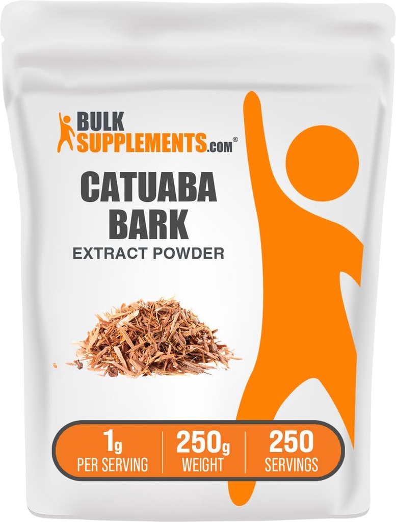 BulkSupplements.com Catuaba Bark Extract Powder - Catuaba Bark Powder, Herbal Supplement - Vegan & Gluten Free, 1g per Servering, 250g (8,8 oz) (Pack av 1)