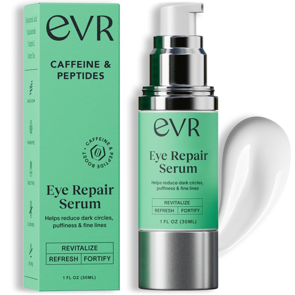 Kofeiini Eye Cream tummille ympyrät Puffiness ja ryppyjä - Tuoksu ilmaiseksi - Anti-aging Eye Care for Sensitive Skin - valmistettu Yhdysvalloissa miesten ja naisten - 1 Oz