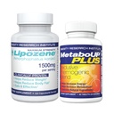 Lipozene viktminskning Combo av en Mega Bottle 120 greve och en flaska av MetaboUP Thermogenic Supplement 60 greve totalt - öka ämnesomsättningen, öka energi och kontrollera din aptit