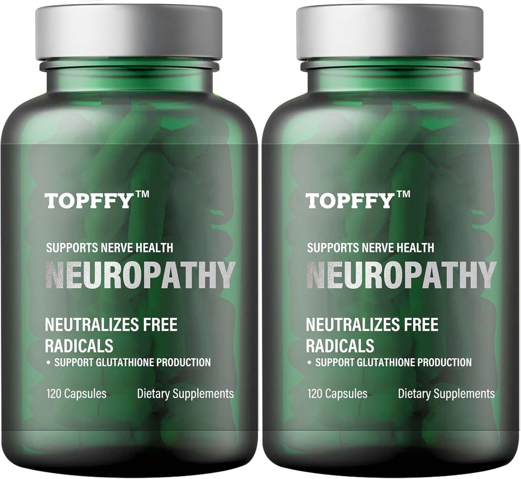 Neuropatia Neuropatia Nerve Discomfort Relief, jossa 600 mg Alpha Lipoic Acid -Benfotiamiini, Maximum Strength Natural Hermovitamiinit, Soveltuu jalat, kädet, sormet, jalat varvas