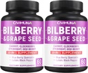 Bilberry Capsules med Bilberry, Grape Seed, Carrot, Elderberry och More - 120 Capsules Forr 4 Months Supply (Pack of 2)