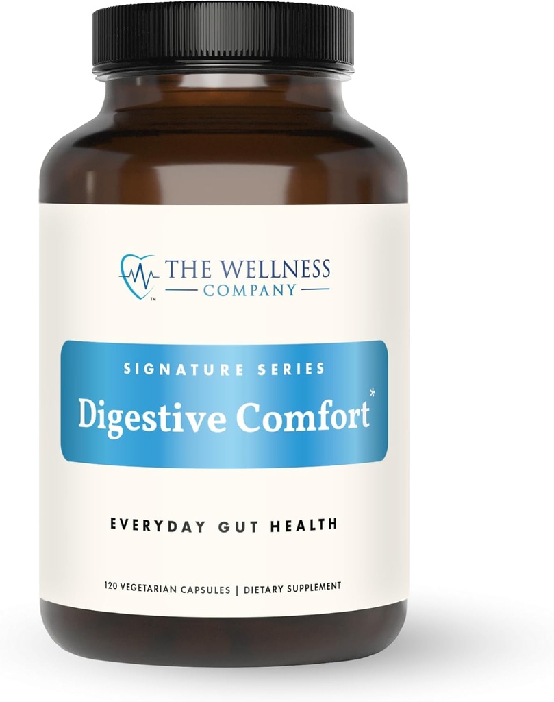 Wellness Company Digestive Comfort | 120 ct (2 Månadsförsäljning) | Befrielse för Digestive Bloat and Gas med All-Natural Enzymes | Non-GMO, Vegan, Gluten Free | för Frisk, Smooth Digestion