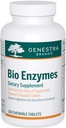 Genestra Brands Bio Enzymes | Komplett Digestive Enzymes Formel i tuggbara tabletter | 100 tuggbara tabletter | Natural Peppermint smak
