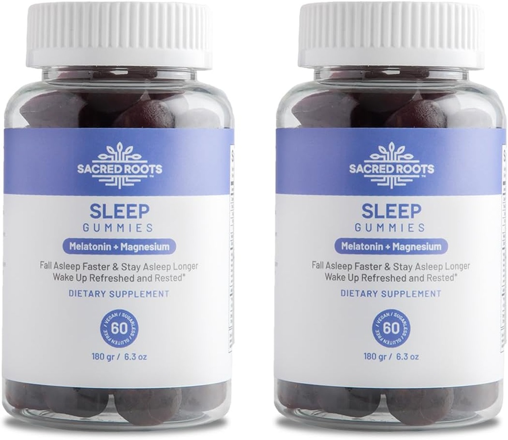 Sleep Gummies - Sokeriton melatoniini Gummies magnesiumin kanssa sleep Support - Kasvitieteellinen Blend of Natural Ingredients - Keto, Vegan, ei-GMO & Gluteeniton - Made in USA (60 Servings)