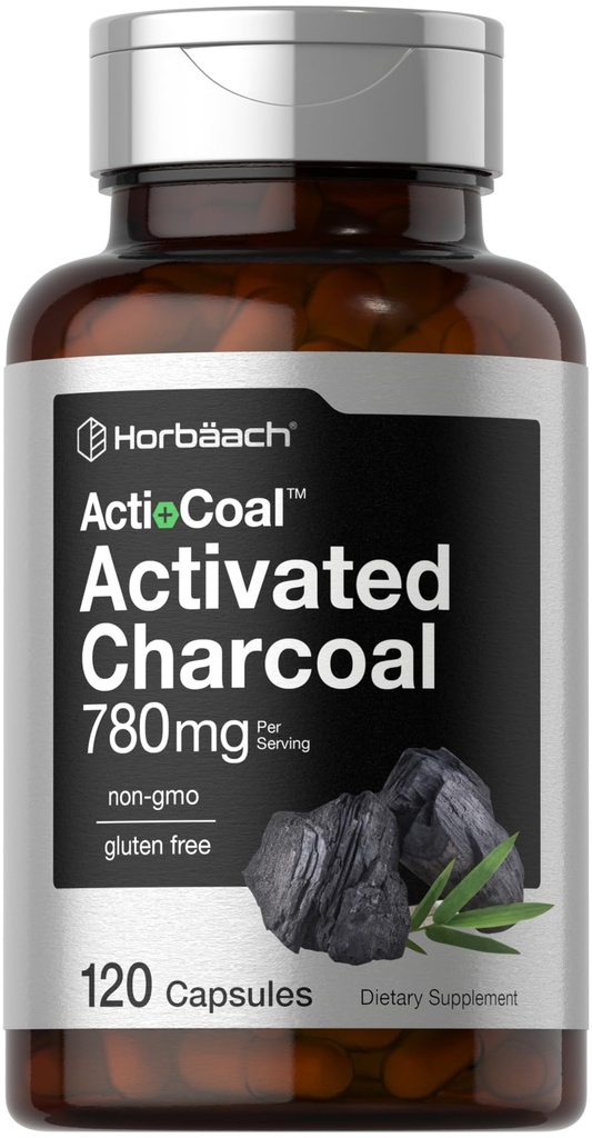 Horbäach Charcoal Pillerit 780mg ... 120 kapselia...