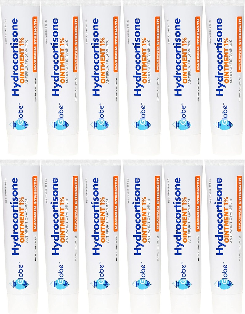 Globe Hydrokortisoni 1% Maximum Strength Läpinäkyvä voide 1 oz 