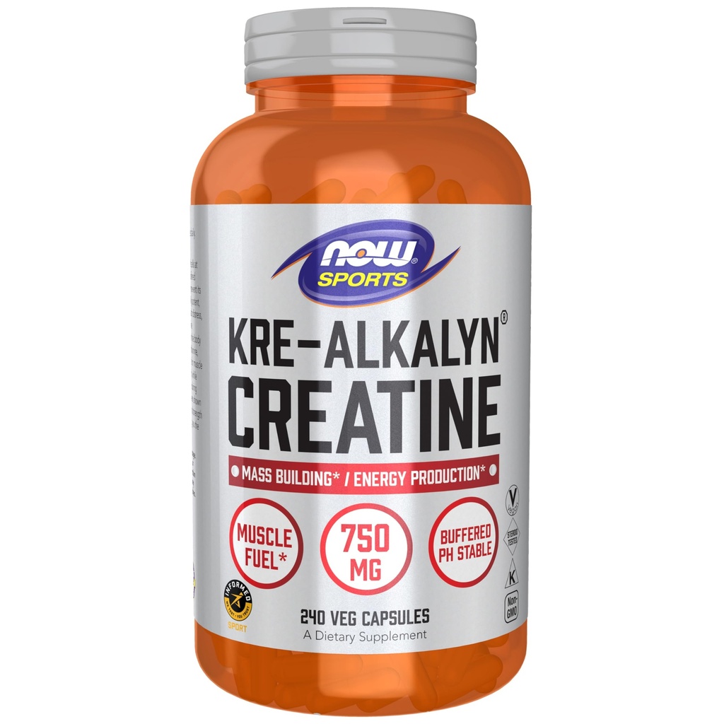 NYT Foods Sports Nutrition, Kre-Alkalyn Creatine 750 mg, Mass Building*/Energy Production*, 240 Veg Kapselit