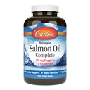 Carlson - Salmon Oil Complete, 700 mg Omega-3s + Astaksantiini, Kardiovaskulaarinen tuki, aivojen toiminta & yhteinen terveys, 120 pehmeää geeliä
