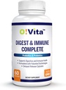 Digest & Immune Complete Probiotics & Prebiotics for Women & Men, stöder Digestive & Gut Health, stöder näringsämne-Absorption & Immune Health (60 icke-GMO-kapslar)