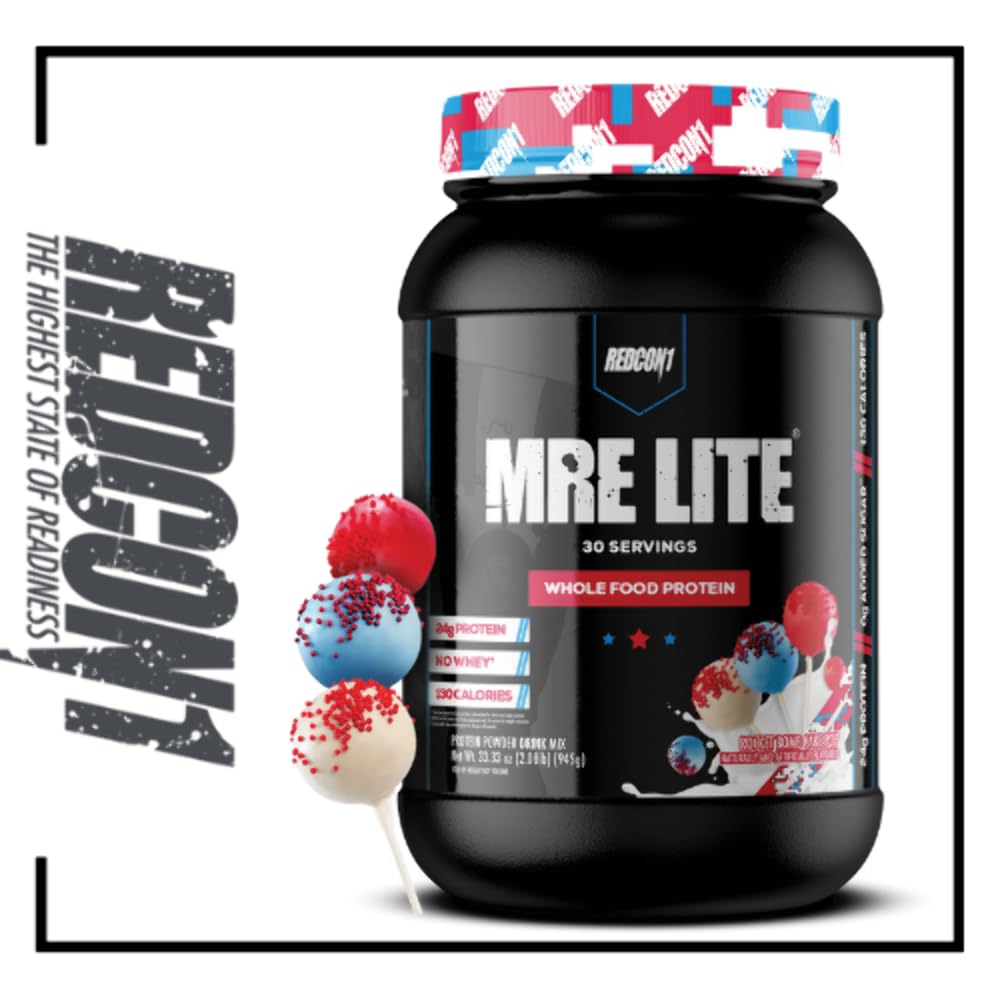 Redcon1 MRE Lite Koko ruoka Low-Carb Aterian korvaus proteiinijauhe - Raketti pommi kakku Pop (2,11 Lbs. / 30 Tarjoilut)