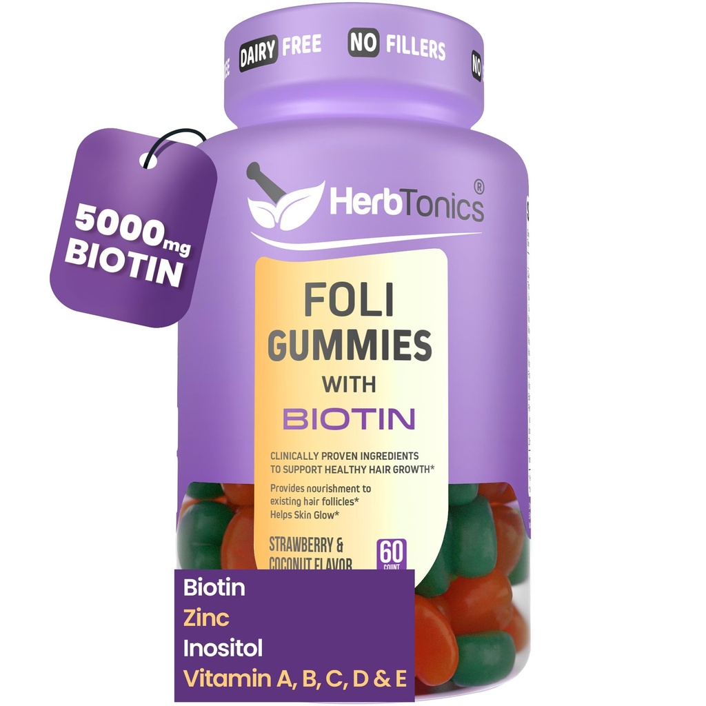 Herbtonics Foli Biotin Gummies hiukset vitamiineja 