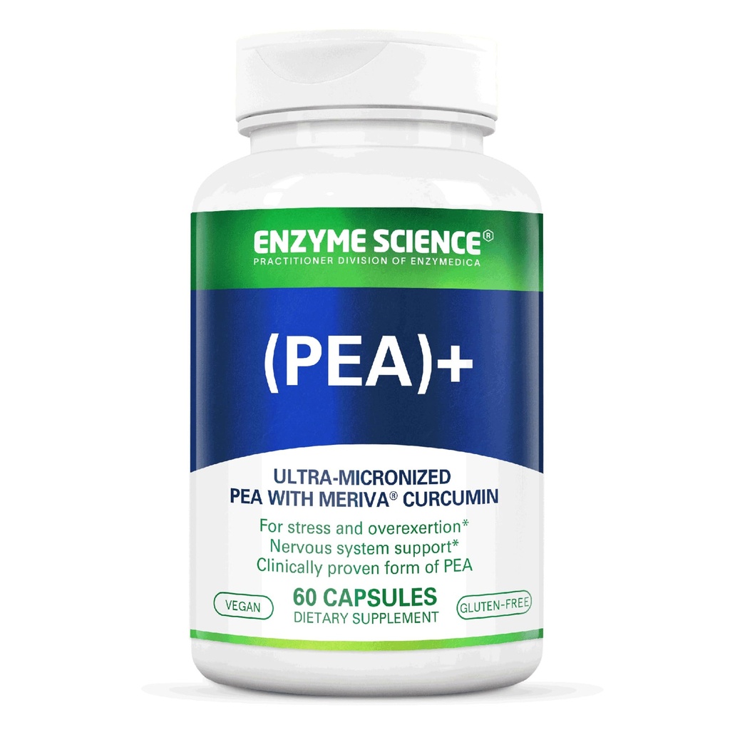 Enzyme Science Pea + Turmeric Curcumin täydentää fysiologista tukea auttaa tukemaan hermo-, immuuni-, & lihaksisto - 60 kapselia