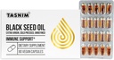 Tasnim Black Seed Oil Organic Cold Pressed Capsules 100% ren Cold-Pressed Black Cumin Seed Oil Nigella Sativa för Immune Support, Joint Comfort och Vitality