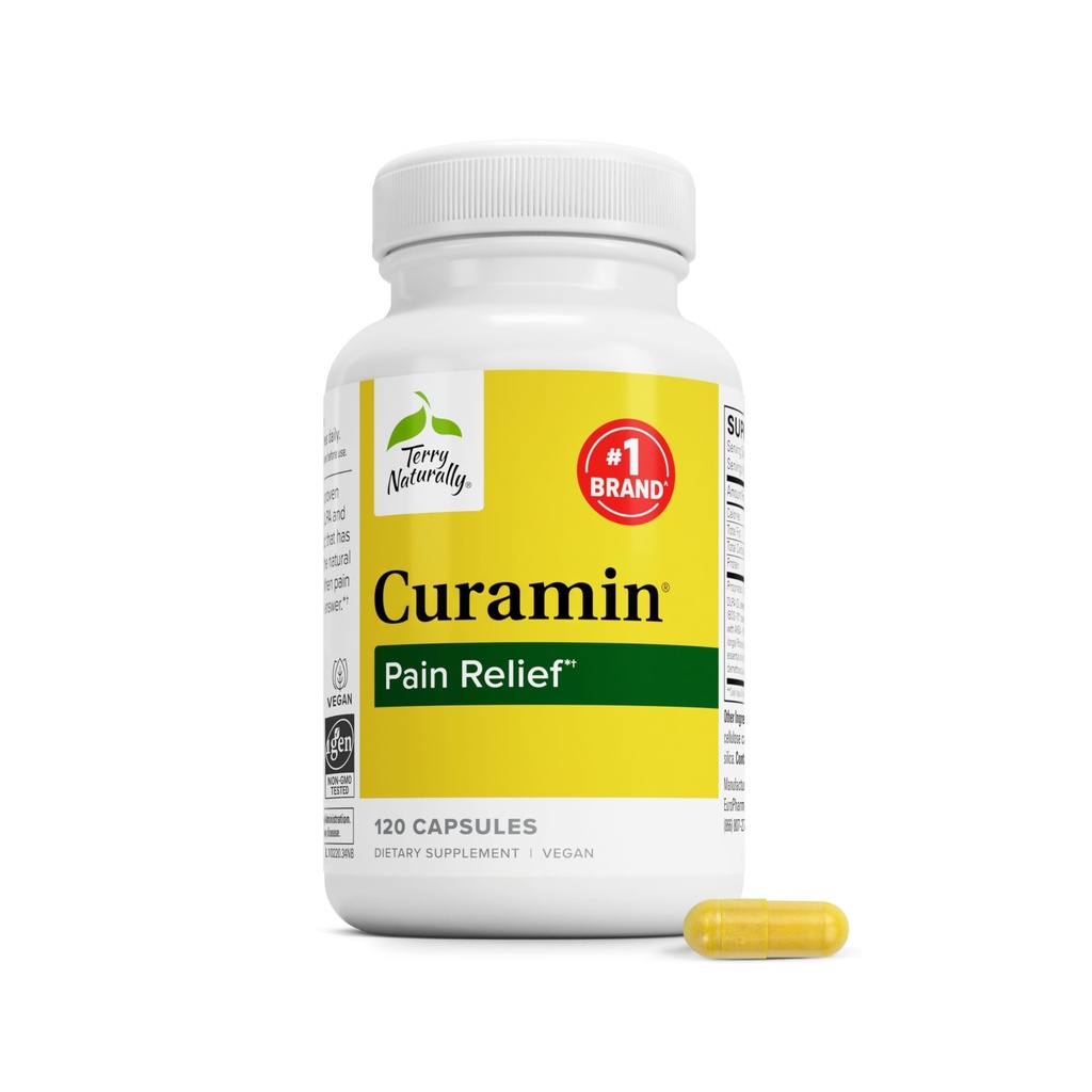 Terry Luonnollisesti Curamin - Curcumin täydentää Circulation & Endorphin Tuki - Tuki satunnaisille häiriöille - Aids Terveet lihakset - 120 kapselia