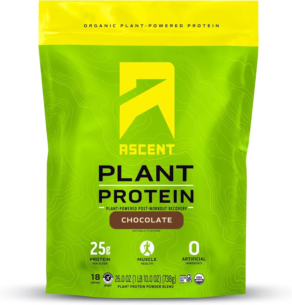Aksenttikasviproteiinijauhe - ei-lyijyvegaaninen proteiini, nolla keinotekoisia ainesosia, soija ja gluteeniton, ei lisättyä sokeria, 4g BCAA, 2g Leusine - suklaa, 18 tarjoilua