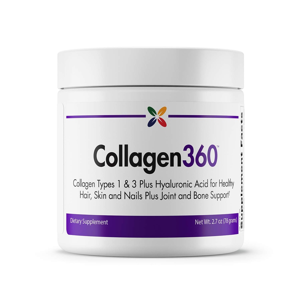Lopeta ikääntyminen nyt - Collagen360 Hyaluronihappo - Kollageeni Peptides Powder tukemaan terveitä hiuksia, kynsiä ja ihoa - auttaa vähentämään Fine Lines ja ryppyjä - jauhe 2.7
