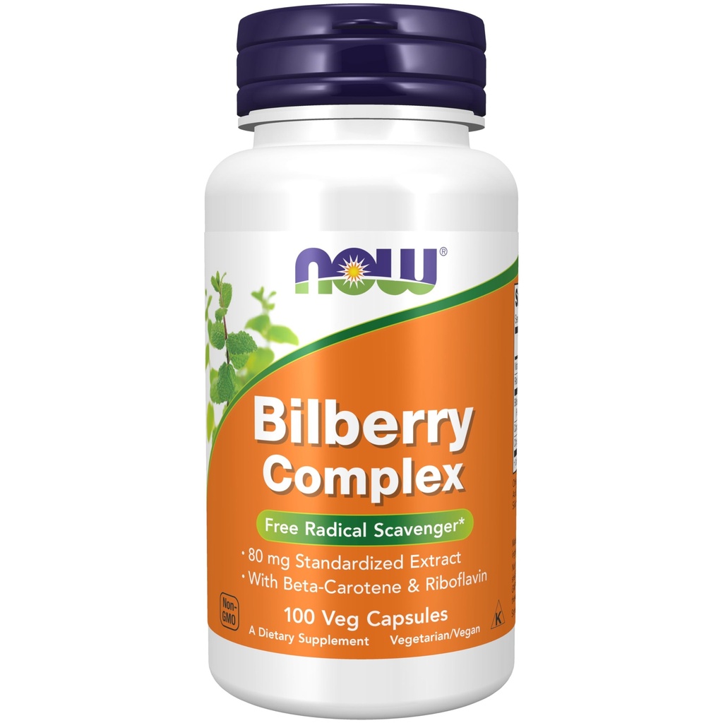 NYT Lisäravinteet, mustikka (Vaccinium myrtillus)Complex 80 mg ja Beta-karoteeni ja riboflaviini, 100 Veg kapselia