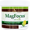 Suzy Cohen MagFocus Magnesium Treonate Powder Dietary Supplement 200mg, Terve Nerve, Tuki Kognition, Energia, Luunterveys, Stevia, Lemon Flavor, 60 tarjoilua