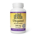 Natural Factors Ubiquinol 200 mg - Tukee Heart Health & Natural Vitality - Antioksidantti Support Superior Imeytyminen - Energiatuki Pellavaöljy - 60 Softgels (60 Servings)