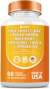 Milk Thistle 3000mg NAC Chanca Piedra 2000mg Beet Root 2000mg Artichoke 2000mg Tudca Dandelion Root 1000mg med Zink Yarrow Turmeric Repair Supplement Plus Chicory,Mineral Supplements 60 Count
