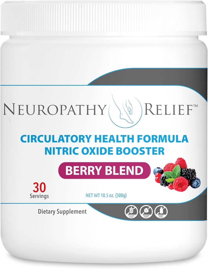 Neuropati ReliefTM - Cirkulatory Health Formula Nitric Oxide Booster - Berry Blend - L-Arginin L-Citrulline