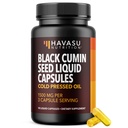 Cold Pressed Black Seed Oil Kapselit - 1500 mg Musta Cumin täydentää Immuunitoiminta, Ruoansulatuskanavan tuki & yleinen terveys - Hiukset ja iho Superfood - Nigella Sativa - 1 kuukausi Supply, makuamaton
