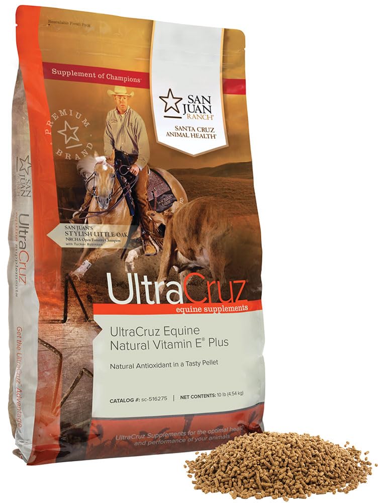 UltraCruz - sc-516275 Equine Natural Vitamiini E Plus täydentää hevosille, 10 lb, Pellet (66 päivän tarjonta)
