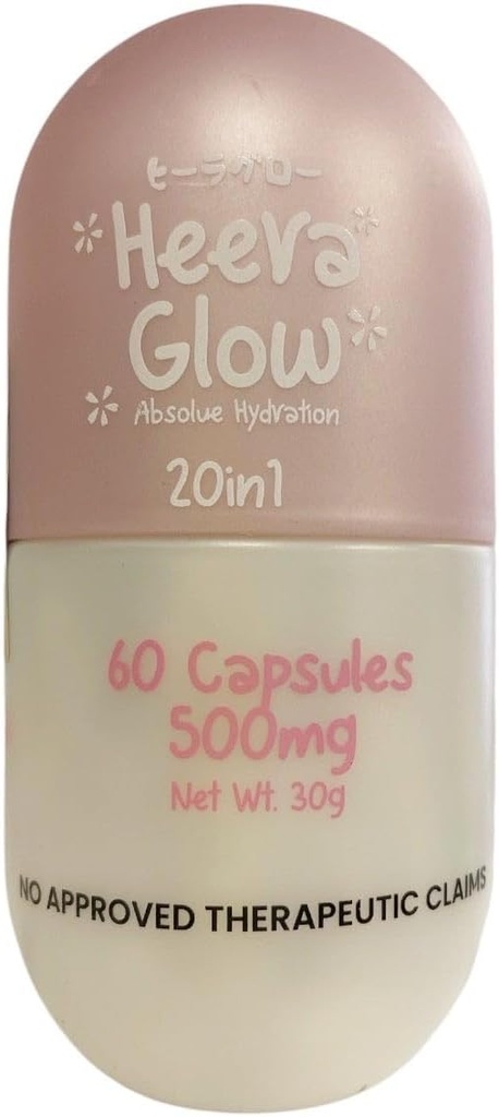 60 kreivi Heera Glow Absolute Hydration 20 in 1 Glutationi Kollageenikapselit
