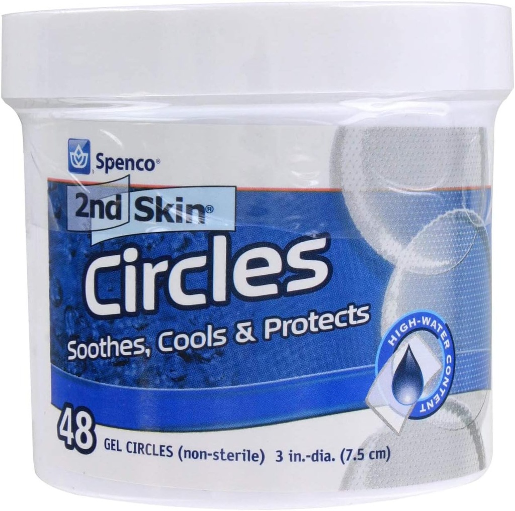 Spenco 2nd Skin Circles Rauhoittava suoja läpipainopakkaukset, Hot Spot ja ihon ärsytys, Gel Circles 48- Count