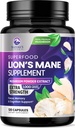 Lions Mane Mushroom Kapselit 10 000 mg - Lion... Mane Supplement Kapselit muistille ja Focus Support, Aivot, Immune Health Support, Vegan, pullotettu USA, Lions Mane Mushroom Powder Extract, 120 Count