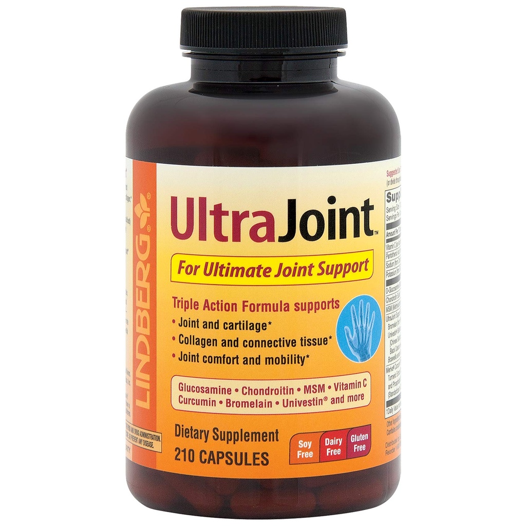 Lindberg Joint Support Supplement for Miehet ja naiset ... 210 kapselia ... Turmeric, MSM, Glukosamiini, Chondroitin, Boswellia Extract ...