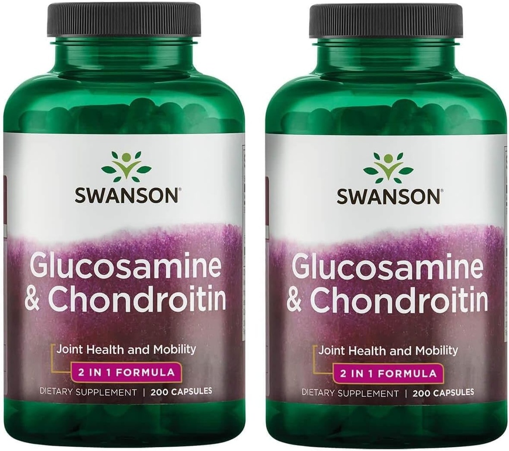 Swanson Glucosamine & Chondroitin Combo 500/250 Milligram 200 kapslar (2 Pack)