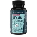 Freshfield Prenatal Vegan Omega 3 DHA: Kestävä, Carragenan Free, Kolmas osapuoli testattu, Kompostoitu pullo, Carbon Neutral. Tukee sydän, aivot, yhteinen terveys w/DPA